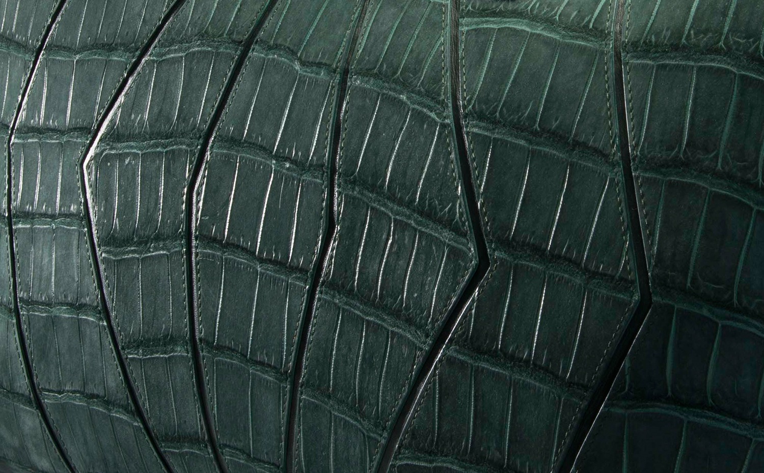 ZILLI： 綠色磨絨面鱷魚皮旅行袋